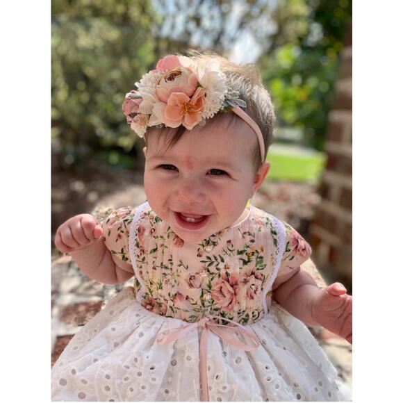 Eleina May & Co. Pink Floral Headband - Picture 3 of 3